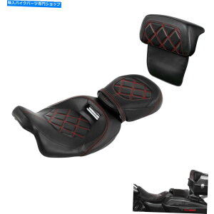Seats ハーレーツーリングロードグライドに適したワンピースドライバーの助手席バックレストフィット14-22 One Piece Driver Passenger Seat Backrest Fit For Harley Touring Road Glide 14-22