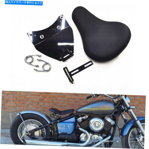 Seats }nhbOX^[400 650̃ubNU[V[gpbhNbVhCo[\V[g\V[g Black Leather Seat Pad Cushion Driver Solo Seat For YAMAHA DRAGSTAR 400 650