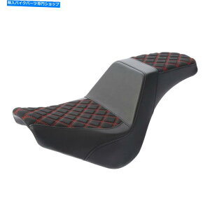 Seats n[[\tgGCXg[g{uFXBB 2018-2022ɓKubN+bhhCo[̏ Black+Red Driver Passenger Seat Fit For Harley Softail Street Bob FXBB 2018-2022