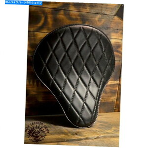 Seats �{�u�o�[�`���b�p�[�J�X�^�����U�[�n���h���C�h�\���V�[�g �n���h�V���[���u���b�NV3�T�C�Ym Bobber Chopper Custom leather handmade Solo Seat handsewn black V3 size M�y���s�A���i�z