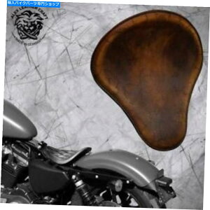 Seats t[n[[X|[cX^[04-20BuEGbÑ{bo[`bp[Th\V[g Bobber Chopper Saddle solo seat on frame Harley Sportster 04-20 Vin Brown Elec