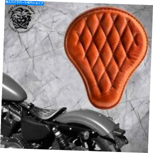 Seats t[n[[X|[cX^[04-20RjbNV3̃{obp[`bp[Th\V[g Bobber Chopper Saddle solo seat on frame Harley Sportster 04-20 Cognac V3