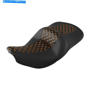 Seats CfBA`[t_[Nz[X2017-2020 19ɓKubN+IWhCo[̏19 Black+Orange Driver Passenger Seat Fit For Indian Chief Dark Horse 2017-2020 19