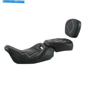 Seats n[[Xg[gGNgOChɃtBbg2̃tgAV[gobNXgtBbg09-22 20 Two-up Front Rear Seat & Backrest Fit For Harley Street Electra Glide 09-22 20