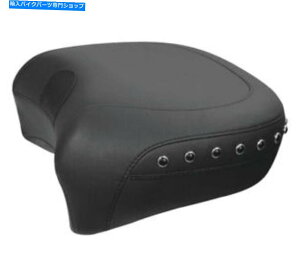 Seats 06-20n[[FLH FLTp̍LU΂ꂽNaugahydeq̃sIpbh79112 Wide Studded Naugahyde Passenger Pillion Pad 79112 For 06-20 Harley FLH FLT