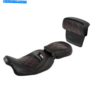 Seats n[[GNgOCh14-22 21ɓKĂubN+bhhCo[ƏȂ̃obNXg Black+Red Driver & Passenger Seat Backrest Fit For Harley Electra Glide 14-22 21