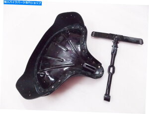 Seats x@\V[gn[[U[To[̃ibNwbhpwbhVxTC{o[ Police Solo Seat Harley Leather With T-Bar Knucklehead Panhead Shovel TC Bobber