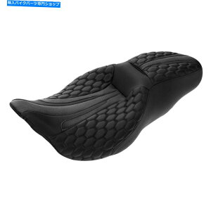 Seats n[[c[O[hXg[gOCh2009-2022ɂӂ킵ubNhCo[Ə Black Driver & Passenger Seat Fit For Harley Touring Road Street Glide 2009-2022