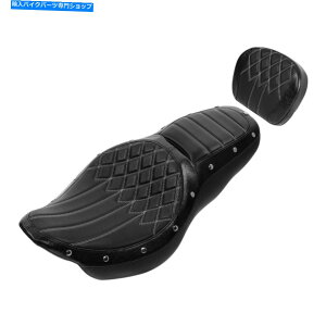 Seats hCo[̏ȁAobNXgpbhn[[c[O[hLOɃtBbg09-22 Driver Passenger Seat & Rear Backrest Pad Fit For Harley Touring Road King 09-22