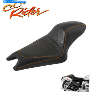 Seats C.C.C_[XebvAbv2AbvV[gn[[ɃtBbg04-23X|[cX^[XL 3.3K^N C.C. RIDER Step-up 2-up Seat Fit For Harley 04-23 Sportster XL 3.3 Gallon Tank