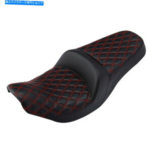 Seats CfBA[h}X^[2015-2022ɓKubN +bhhCo[C_[Ə Black + Red Driver Rider &Passenger Seat Fit For Indian Roadmaster 2015-2022