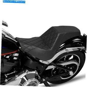 Seats n[[Xg[g{uFXBBX^_[hFXST 18-20ɓKubNC_[̏ Black Rider Passenger Seat Fit For Harley Street Bob FXBB Standard FXST 18-20