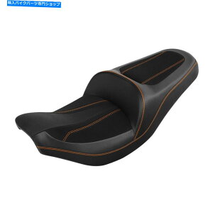 Seats �C���h�̎񒷂̃_�[�N�z�[�X2016-2022�ɂӂ��킵���u���b�N+�I�����W�h���C�o�[�̏���� Black+Orange Driver Passenger Seat Fit For Indian Chieftain Dark Horse 2016-2022�y���s�A���i�z