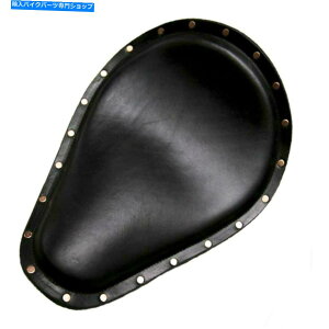 Seats t̃\V[gn[[X|[cX^[12x15 "ubNU[xbg Spring Solo Seat Harley Sportster 12x15" Black Leather Copper Rivets