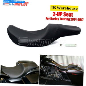 Seats �n�[���[�c�[�����O�|�[�����b�t�F�X�g���b�`�^���N2014-2017�Ƀt�B�b�g����I�[�g�o�C2�A�b�v�V�[�g Motorcycle 2-Up Seat Fit for Harley Touring Paul Yaffe Stretched Tank 2014-2017