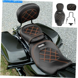 Seats hCo[̏ȁpbhVV[o[ɓKĂ܂n[[c[O2009-2022 Driver Passenger Seat & Pad & Sissy Bar Fit For Harley Touring 2009-2022