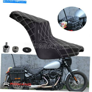 Seats ハーレーソフトアイルのライダー乗客2アップシートスリムFLSLストリートボブFXBB 2018-2022 Rider Passenger 2-UP Seat For Harley Softail Slim FLSL Street Bob FXBB 2018-2022