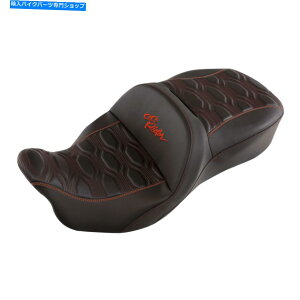 Seats n[[cA[[hXg[gOCh2009-2022ɂ҂̃uEhCo[Ə Brown Driver & Passenger Seat Fit For Harley Touring Road Street Glide 2009-2022