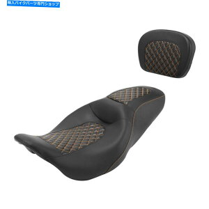 Seats hCo[ +n[[c[O[hXg[gOChɓKobNXg09-22 Driver Passenger Seat + Backrest Fit For Harley Touring Road Street Glide 09-22
