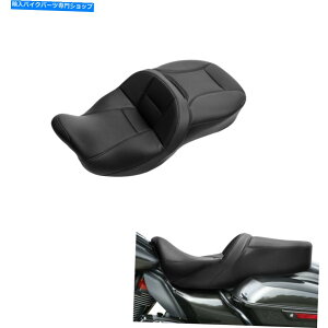 Seats n[[c[O[hXg[gOCh2009-2022ɂӂ킵ubNC_[̏ Black Rider Passenger Seat Fit For Harley Touring Road Street Glide 2009-2022