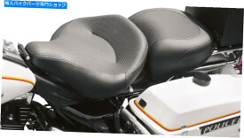 Seats ハーレーロードキングFLHRマスタングリアポリスエアライドシートテクスチャー79436のための97-03 97-03 for Harley Road King FLHR MUSTANG Rear Police Air Ride Seat Textured 79436