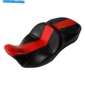 Seats n[[cA[[hOChFLTR 2009-2022ɃtBbgubNbhhCo[̏ Black Red Driver Passenger Seat Fit For Harley Touring Road Glide FLTR 2009-2022