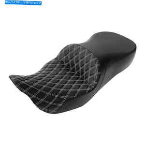 Seats �n�[���[�X�g���[�g�O���C�h�ɓK�����h���C�o�[�Ə����2009-2023�z���C�g�X�e�b�` Driver & Passenger Seat Fit For Harley Street Glide 2009-2023 White Stitching�y���s�A���i�z
