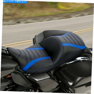Seats n[[c[O[hXg[gOChɃtBbgubNu[hCo[̏09-23 Black Blue Driver Passenger Seat Fit For Harley Touring Road Street Glide 09-23
