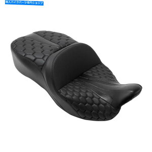 Seats n[[GNg[hXg[gOChɃtBbgubN2AbvhCo[̏09-22 Black 2-Up Driver Passenger Seat Fit For Harley Electra Road Street Glide 09-22