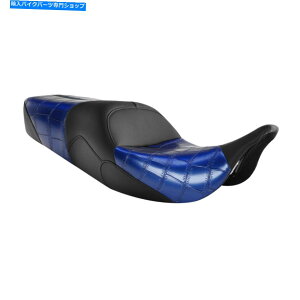 Seats n[[[hOChɓKhCo[̏q2UPV[g09-22ubN+u[ Handcrafted Driver Passenger 2Up Seat Fit For Harley Road Glide 09-22 Black+Blue