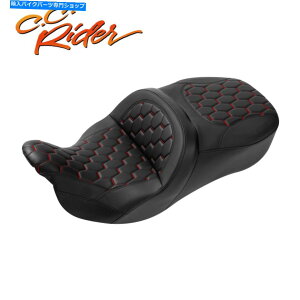 Seats C.C.n[[c[O[hXg[gOChɓKC_[hCo[Ə C.C. RIDER Driver & Passenger Seat Fit For Harley Touring Road Street Glide 09+
