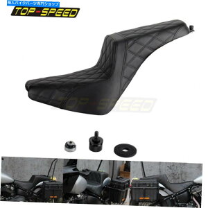 Seats n[[Xg[g{u\tgACfbNXFLDE FLHC̍hCo[̏ Black Driver Passenger Seat For Harley Street Bob Softail Deluxe FLDE FLHC 18-22