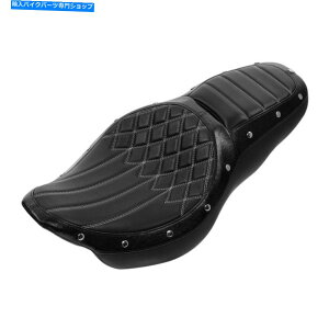 Seats n[[c[O[hLOɓK2̃hCo[̏2009-2022 21ubN Two-Up Driver Passenger Seat Fit For Harley Touring Road King 2009-2022 21 Black