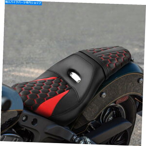 Seats CfBAXJEgɃtBbgubNbhhCo[̏60 ABS 19-20XJEg15-21 Black Red Driver Passenger Seat Fit For Indian Scout Sixty ABS 19-20 Scout 15-21