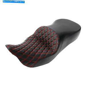 Seats n[[c[O[hLOOChɓKubNbhhCo[Ə Black Red Driver & Passenger Seat Fit For Harley Touring Road King Glide 09-23