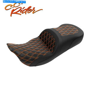 Seats C.C.n[[GNgOChɃtBbg郉C_[2̃hCo[09-23 C.C. RIDER Two up Driver Passenger Seat Fit For Harley Electra Glide 09-23