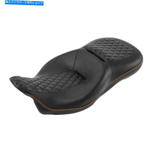 Seats ubNw/F̃Xeb`hCo[̗qȃn[[c[Of09-22ɓKĂ܂ Black w/ Brown Stitches Driver Passenger Seat Fit For Harley Touring Model 09-22