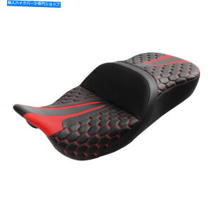 Seats n[[c[O[hLO2009-2022ɓKubNbhhCo[C_[̏ Black Red Driver Rider Passenger Seat Fit For Harley Touring Road King 2009-2022