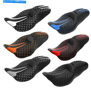 Seats n[[cA[CVO 2009-2021ɓK2̃hCo[Əq̃s[XV[g Two Up Driver & Passenger One Piece Seat Fit For Harley Touring CVO 2009-2021