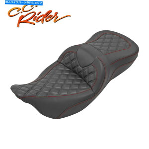 Seats C.C.n[[c[OfɓKC_[̎̃hCo[̏09-up C.C. RIDER Handcrafted Driver Passenger Seat Fit For Harley Touring Models 09-Up
