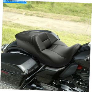 Seats �n�[���[�c�[�����O�X�g���[�g�g���C�O���C�h�Ƀt�B�b�g����u���b�N���C�_�[�h���C�o�[�̏����09-22 Black Rider Driver Passenger Seat Fit For Harley Touring Street Tri Glide 09-22