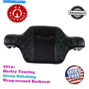 Seats AhoubNv^[bvAEhobNXgn[[14+GNg̃O[Xeb` Advanblack RAPTOR wrap-around backrest Green Stitching for Harley 14+ Electra