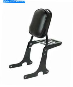 Seats z_VhEvt 750 -vt750 c2G[X̉וbNtobNXgXp[ubN Backrest Spaan Black With Luggage Rack for Honda Shadow VT 750 - VT750 C2 Ace