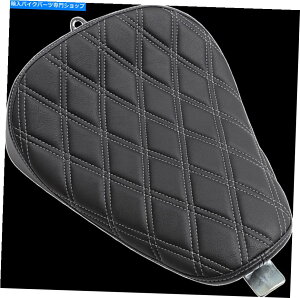 Seats DSubNrj[Vo[_u_Ch{o[\\[hX^[2016-2020 DS Black Vinyl Silver Double Diamond Bobber Solo Seat for Roadster 2016-2020