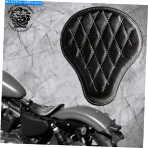 Seats t[n[[X|[cX^[04-20zCgV3̃{bo[`bp[Th\V[g Bobber Chopper Saddle solo seat on frame Harley Sportster 04-20 black & white V3