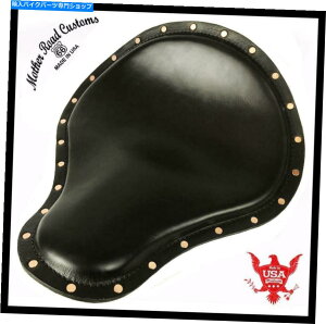 Seats t̃\V[gxbgn[[X|[cX^[`bp[14x16ubNU[ Spring Solo Seat Copper Rivets Harley Sportster Chopper 14x16 Black Leather