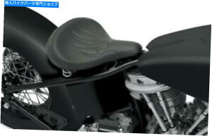 Seats �J�[�y�b�g�̒�̉��̂���傫�ȏt�̃\���V�[�g�u���b�N�r�j�[�� Large Spring Solo Seat Black Vinyl with Flames with Carpeted Bottom�y���s�A���i�z