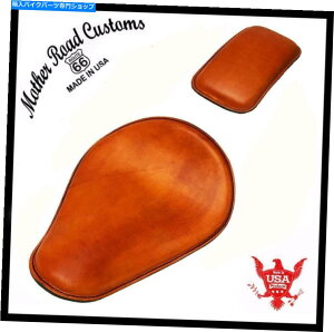 Seats t̃\V[gPpbh`bp[n[[X|[cX^[{o[^ꂵ߂ꂽv Spring Solo Seat P-Pad Chopper Harley Sportster Bobber Tan Distressed Leather