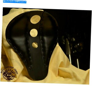 Seats {uo[`bp[JX^U[nhCh\V[gugjeBubNvTCYxl Bobber Chopper Custom leather handmade Solo Seat "Trinity black " size XL
