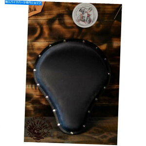 Seats �{�o�[�`���b�p�[�J�X�^���\���V�[�g�u���x�b�g�t���r���e�[�W�u���b�N�v�T�C�Yl Bobber Chopper Custom Solo Seat Vintage black with rivets size L�y���s�A���i�z